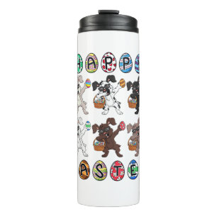 Happy Easter Day Dabbing Rabbits Eggs Toddler Boys Thermal Tumbler