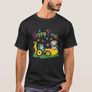 Happy Easter Day Egg Hunt Bunny Ear Dog Truck Kids T-Shirt