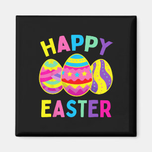 Happy Easter Day Egg Hunting Easter Bunny Magnet