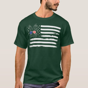 Happy Easter Day Egg Us American Flag Vintage Bunn T-Shirt