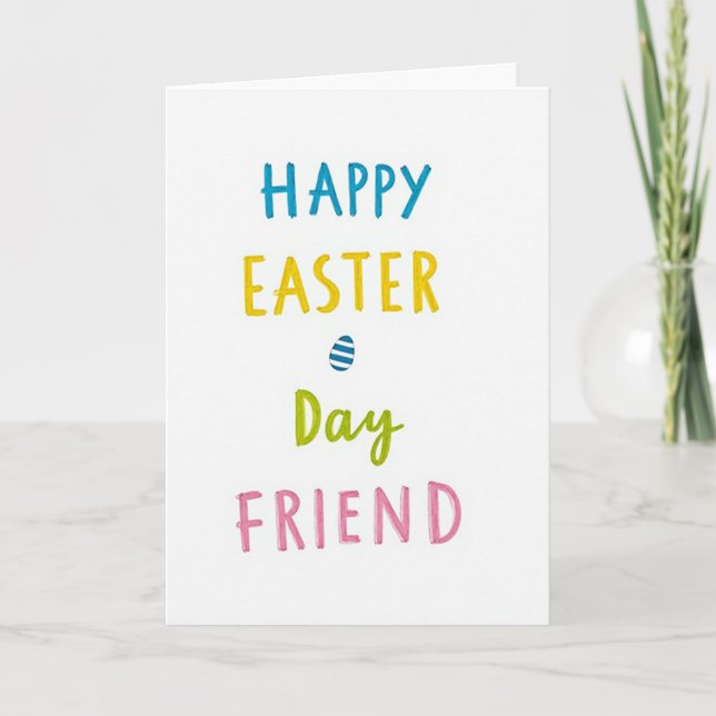 Happy Easter Day Friend Card (Front)