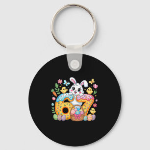 Happy easter day funny 67 bunny six seven girl kid key ring