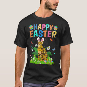 Happy Easter Day Funny Bengal Cat Easter Sunday T-Shirt