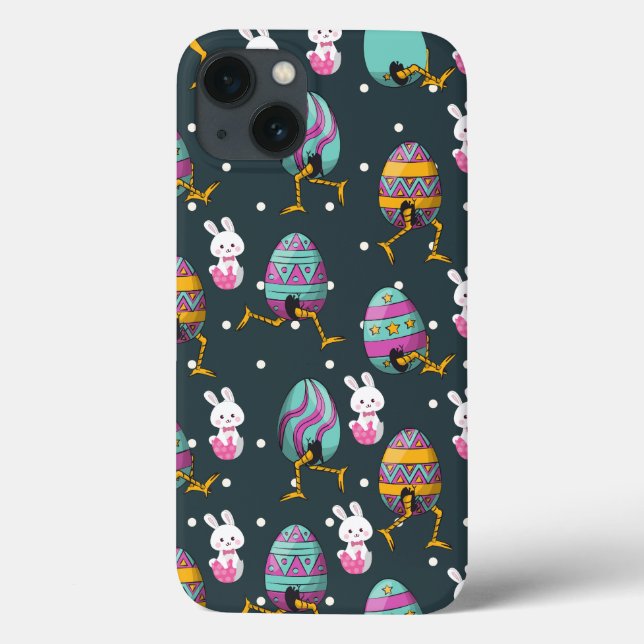 Happy Easter day- Funny Bunny Wishes Pattern       Case-Mate iPhone Case (Back)