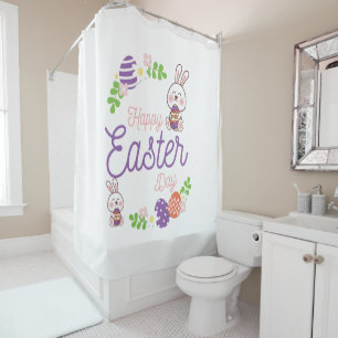 Happy Easter Day, Funny Easter Day Shower Curtain