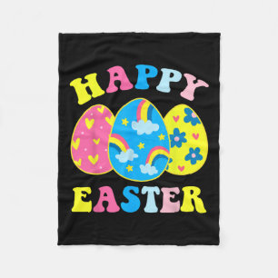 Happy Easter Day Funny Egg Hunting Easter Bunny  Fleece Blanket