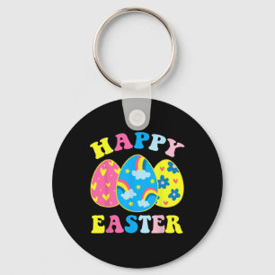Happy Easter Day Funny Egg Hunting Easter Bunny Key Ring