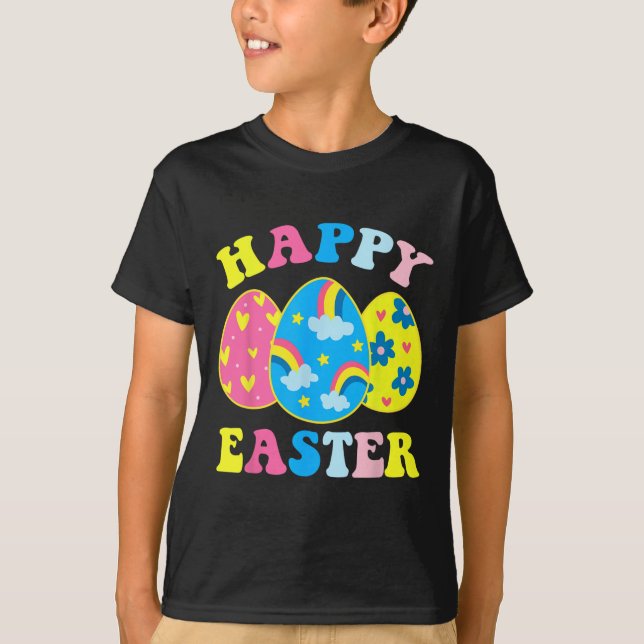 Happy Easter Day Funny Egg Hunting Easter Bunny  T-Shirt (Front)