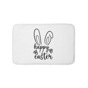 Happy Easter Day Funny Eggs Rabbit Funny T-shirt Bath Mat