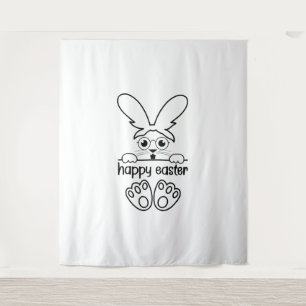 Happy Easter Day Funny Eggs Rabbit Funny T-shirt Tapestry