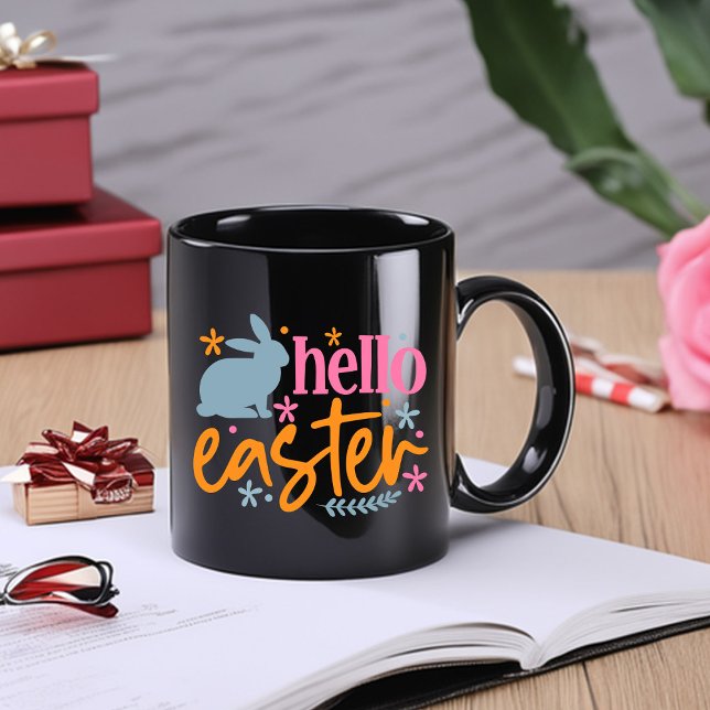Happy Easter Day - Funny Flowers Two-Tone Coffee Mug (Creator Uploaded)