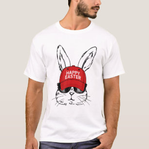 Happy Easter Day Funny Rabbit Bunny Face Sunglasse T-Shirt