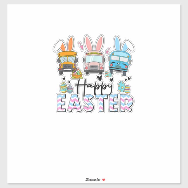 Happy Easter Day Funny School Bus Driver Life Happ (Sheet)