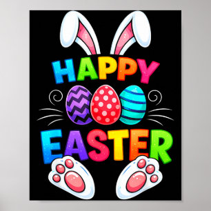 Happy easter day girls boys easter shirts funny poster