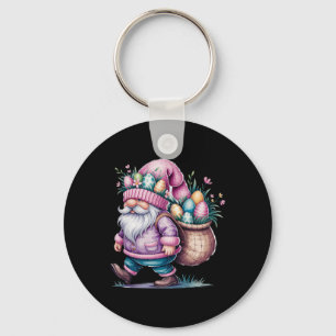 Happy Easter Day Gnome Bunny Eggs Cute Happy Easte Key Ring