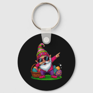 Happy Easter Day Gnome Hug Easter Eggs Women Girl Key Ring