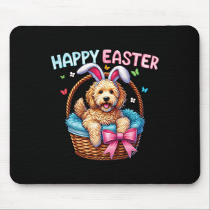 Happy Easter Day Golden Doodle Dog Lovers Easter B Mouse Pad