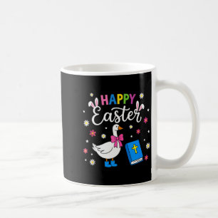 Happy easter day goose coquette bow eggs bunny coffee mug