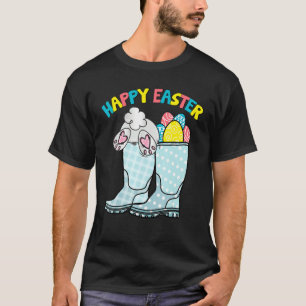 Happy Easter Day High Boots Easter Eggs Hunter Kid T-Shirt