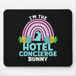 Happy Easter Day I M The Hotel Concierge Bunny  Mouse Pad