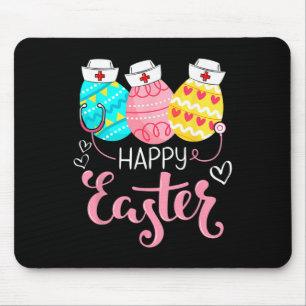 Happy Easter Day Nursing Cute Bunny Egg Nurse Stet Mouse Pad
