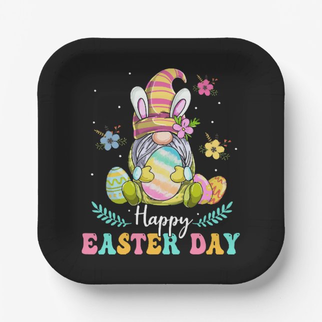 Happy Easter Day Paper Plate (Front)
