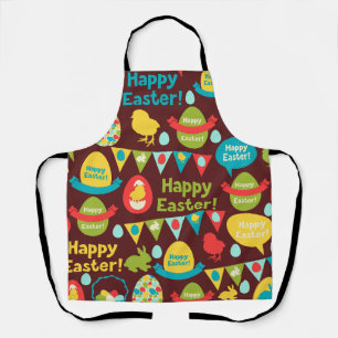 Happy Easter day- Pattern Bunny And Eggs Easter    Apron