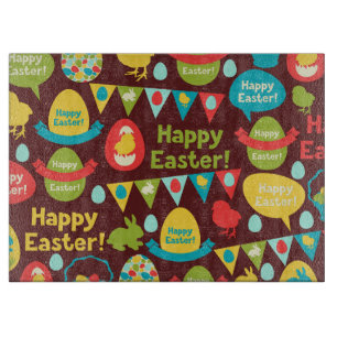 Happy Easter day- Pattern Bunny And Eggs Easter    Cutting Board