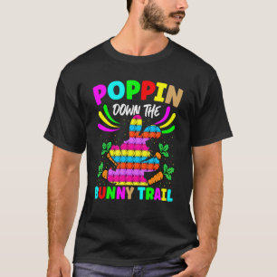 Happy Easter Day Poppin Down The Bunny Trail Rabbi T-Shirt