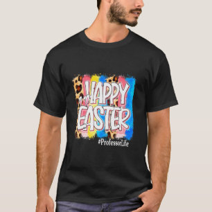 Happy Easter Day Professor Life Vintage Leopard Sk T-Shirt