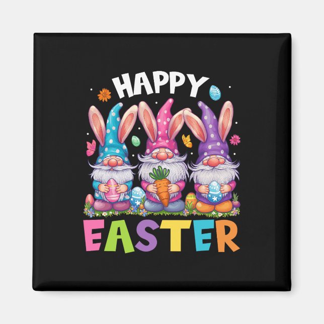 Happy Easter Day Rabbit Egg Hunting Easter Bunny G Magnet (Front)