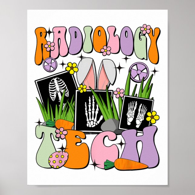 Happy Easter Day Radiology Tech Rad Tech Ct Mri Te Poster (Front)