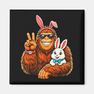Happy Easter Day Sasquatch Bigfoot Bunny Lover Men Magnet