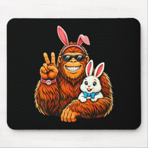 Happy Easter Day Sasquatch Bigfoot Bunny Lover Men Mouse Pad