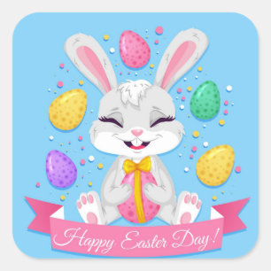 Happy Easter Day Square Sticker