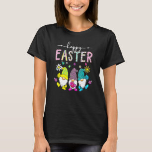 Happy Easter Day Three Gnome Bunny Egg T-Shirt