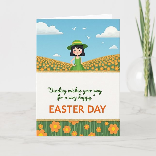 Happy Easter Day Wishes Card (Front)