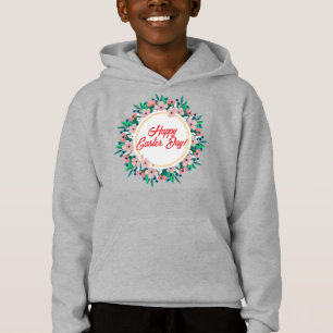 Happy Easter Day With Floral Frame-23046