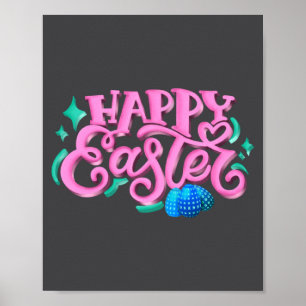 Happy Easter Day Women Girls Poster