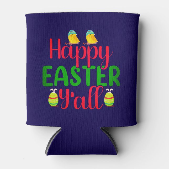 Happy Easter Day Y'all-29791 Can Cooler (Front)