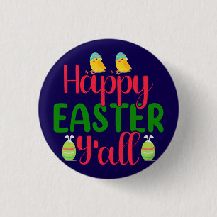 Happy Easter Day Y'all-29791 Keychain 3 Cm Round Badge