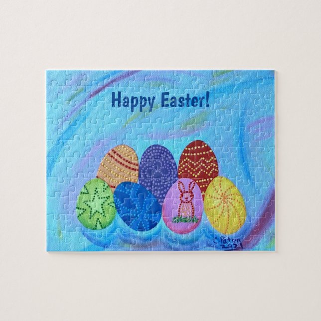 Happy Easter Decorative Abstract Puzzles (Horizontal)