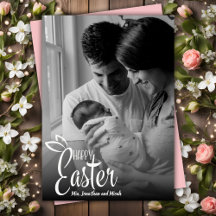 Happy Easter Decorative Script Overlay Photo