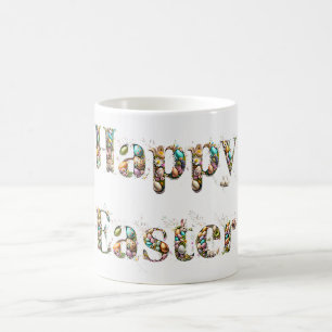 Happy Easter Decorative text Coffee Mug