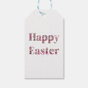 Happy Easter Decorative text Gift Tags