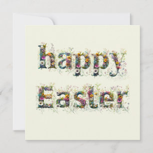 Happy Easter Decorative text Holiday Card