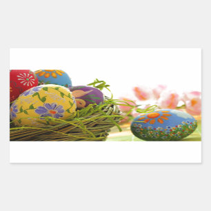 Happy Easter design Rectangular Sticker