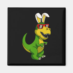 Happy Easter Dinosaur Bunny Ears Easter Boys Kids Magnet
