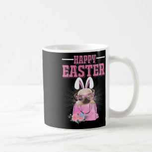 Happy Easter Dog Funny Pug Bunny _1 Coffee Mug