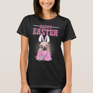 Happy Easter Dog Funny Pug Bunny T-Shirt